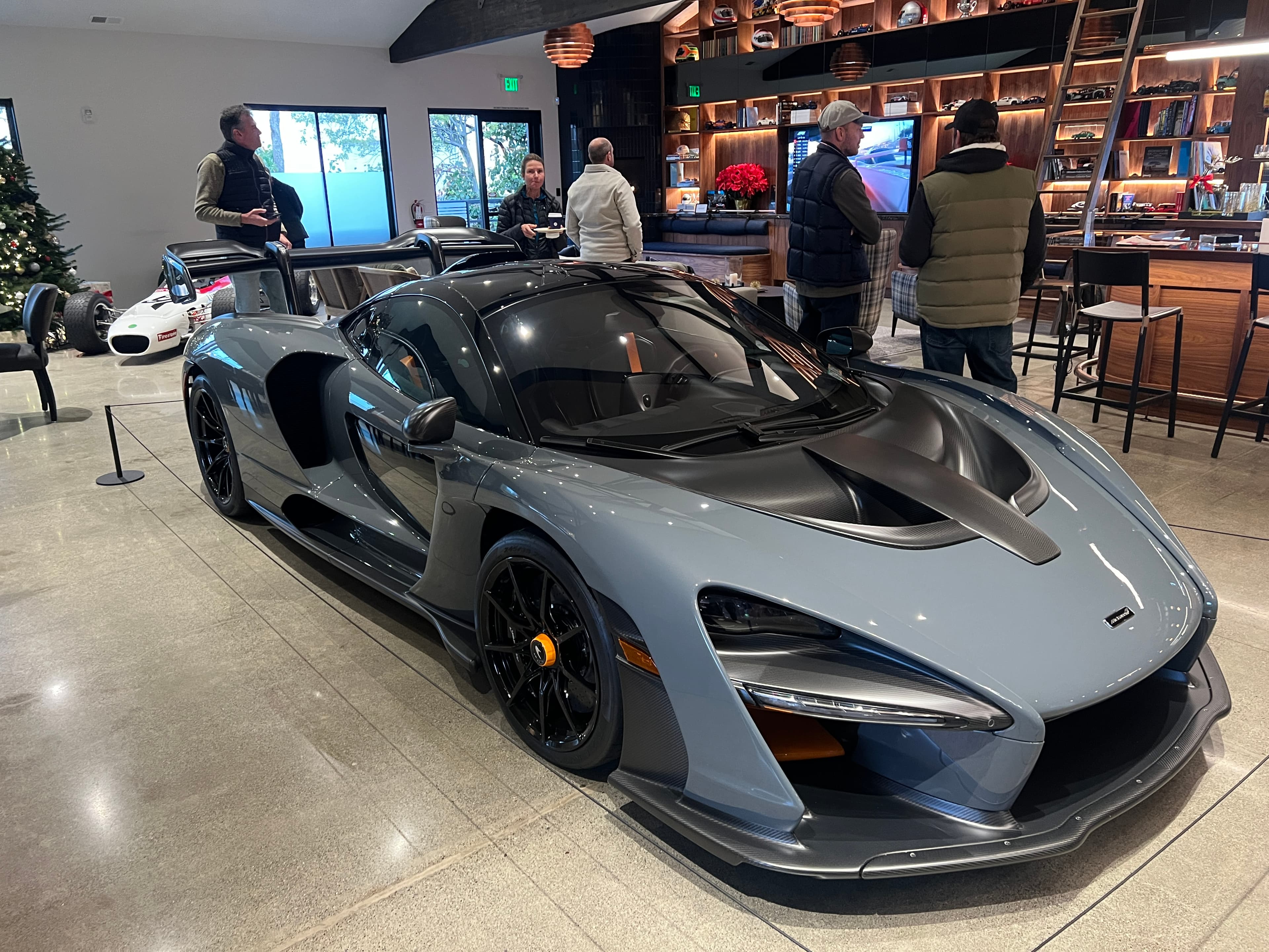 Grey McLaren Senna on display